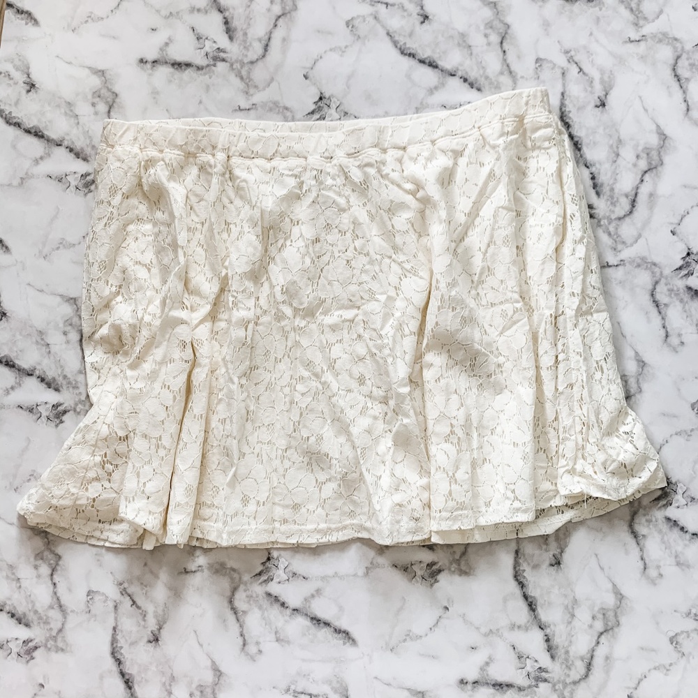 American rag white lace skirt